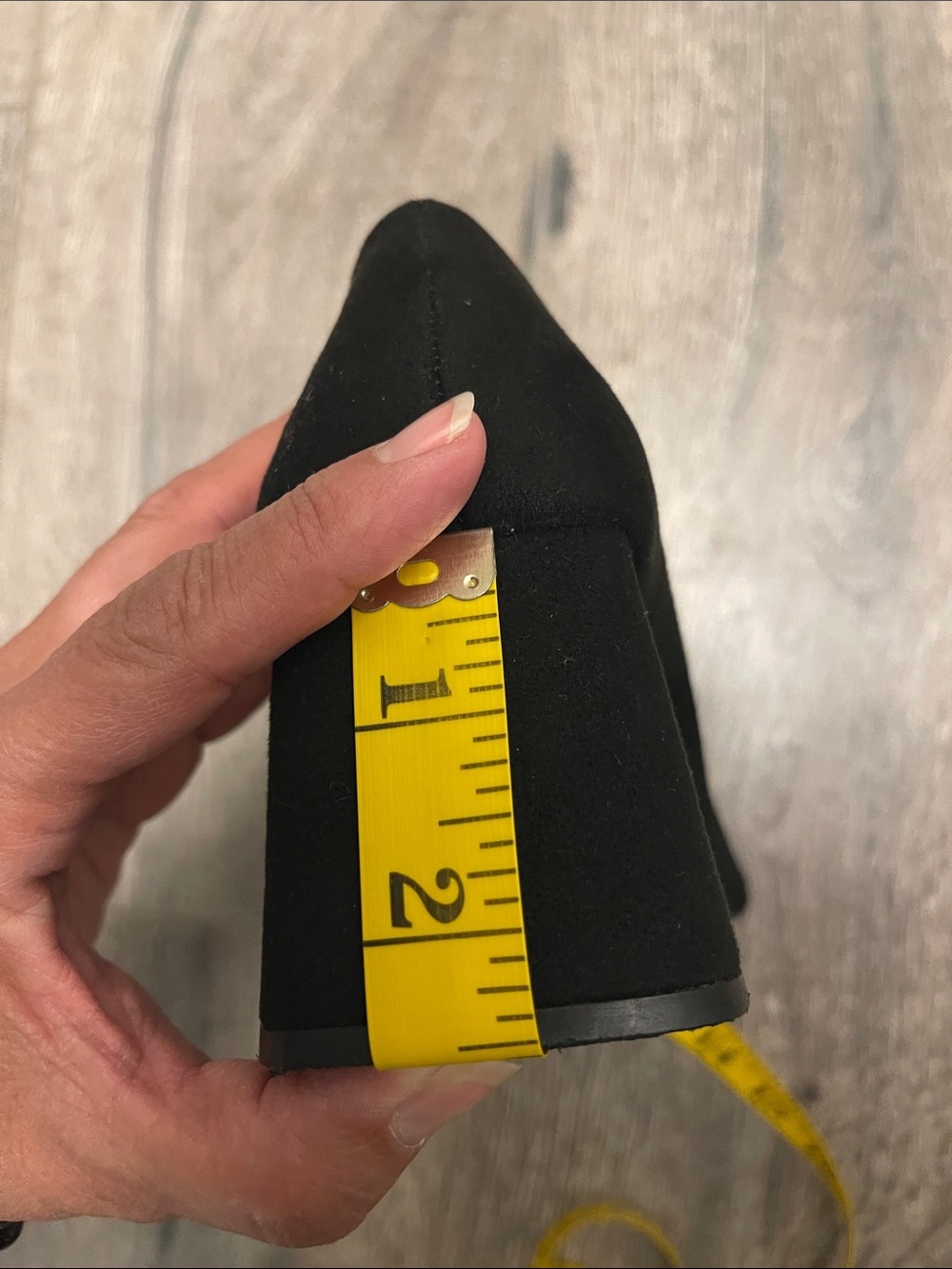 Zara Black Block Heel Shoes with Gold Accent - Picture 9 of 10
